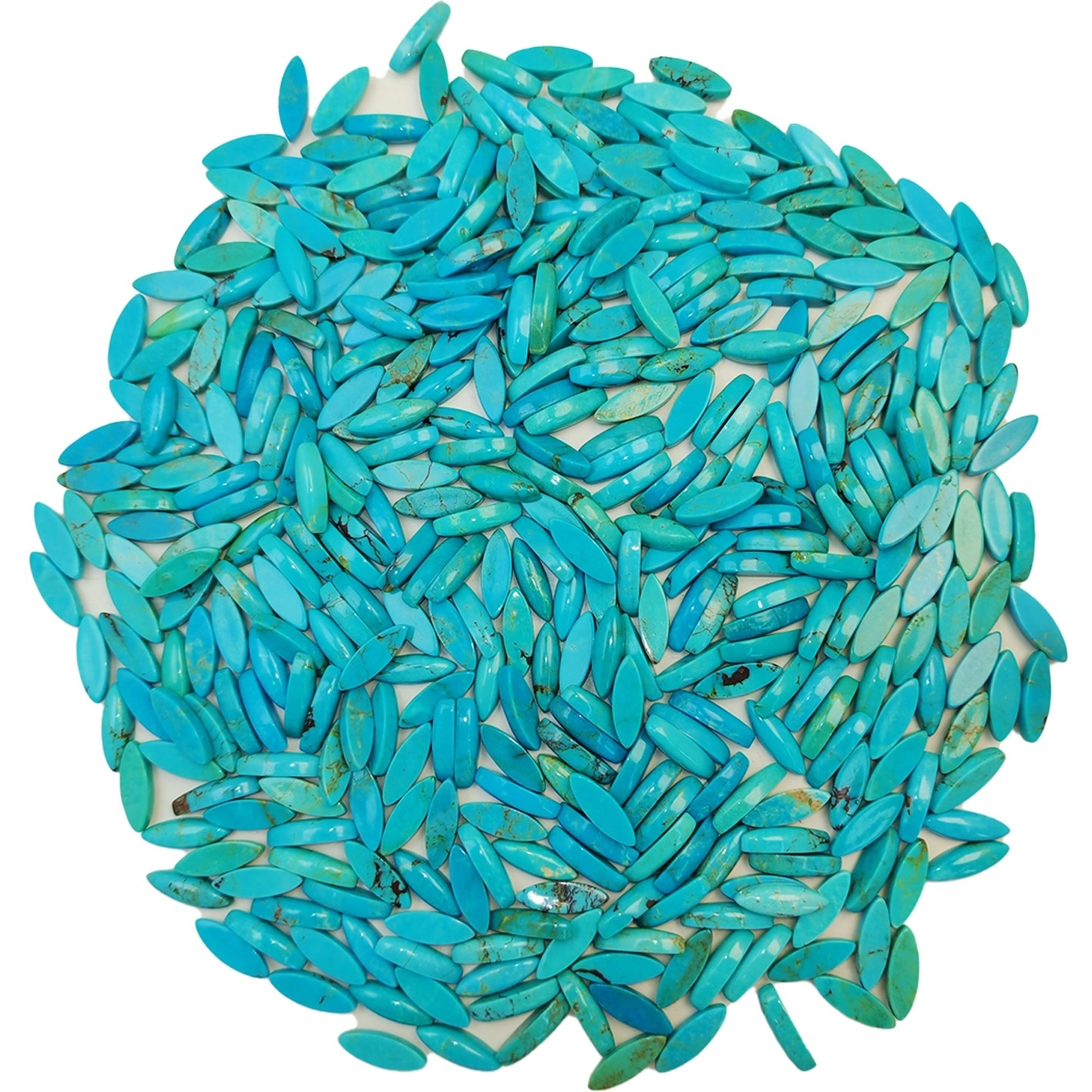 Cabochon Natural Turquoise Color Blue Shape Mariquesa Size 7*21mm Weight 2g 7*21mm Beaded Promise Gift 1
