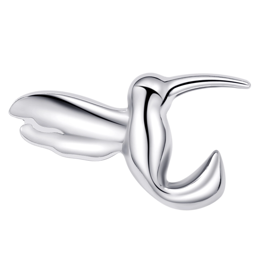Eternal Metal Astm F136 Titanium Hummingbird Shaped Top Internally Threaded Labret Piercing Jewelry 1