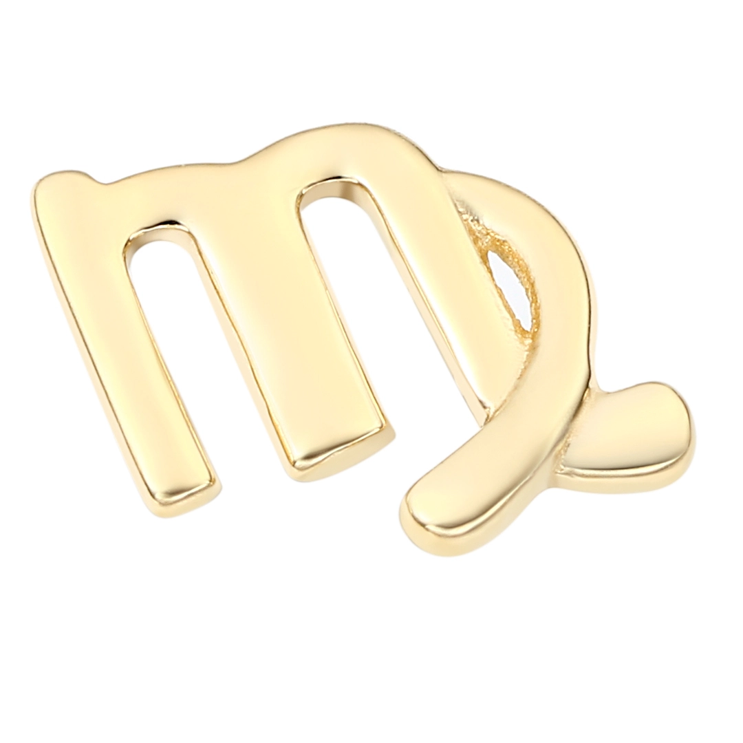 Eternal Metal 14k Solid Gold Zodiac Signs Virgo Helix&labret Conch Jewelry Threadless Push In Ends Tops 1