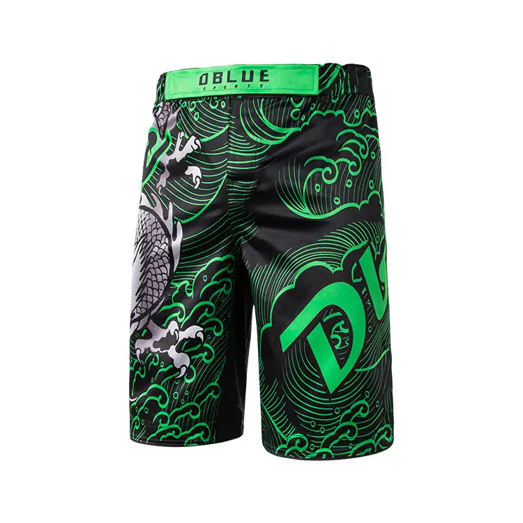 Dearadh saincheaptha meáchan éadrom 4 bhealach stráice mma bjj jiu jitu jitsu mens shorts comhrac hibrideach shorts UFC 1