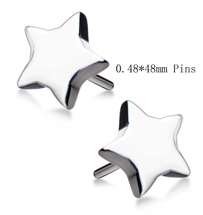 Eternal Metal Astm F136 Titanium Threadless Star Shape Pushin Piercing Jewelry Tops 1