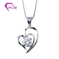 Provence Gems Femme Collier Diamond Bijoux Coeur En forme de coeur Round Moissanite Diamond Gold Pendant 1