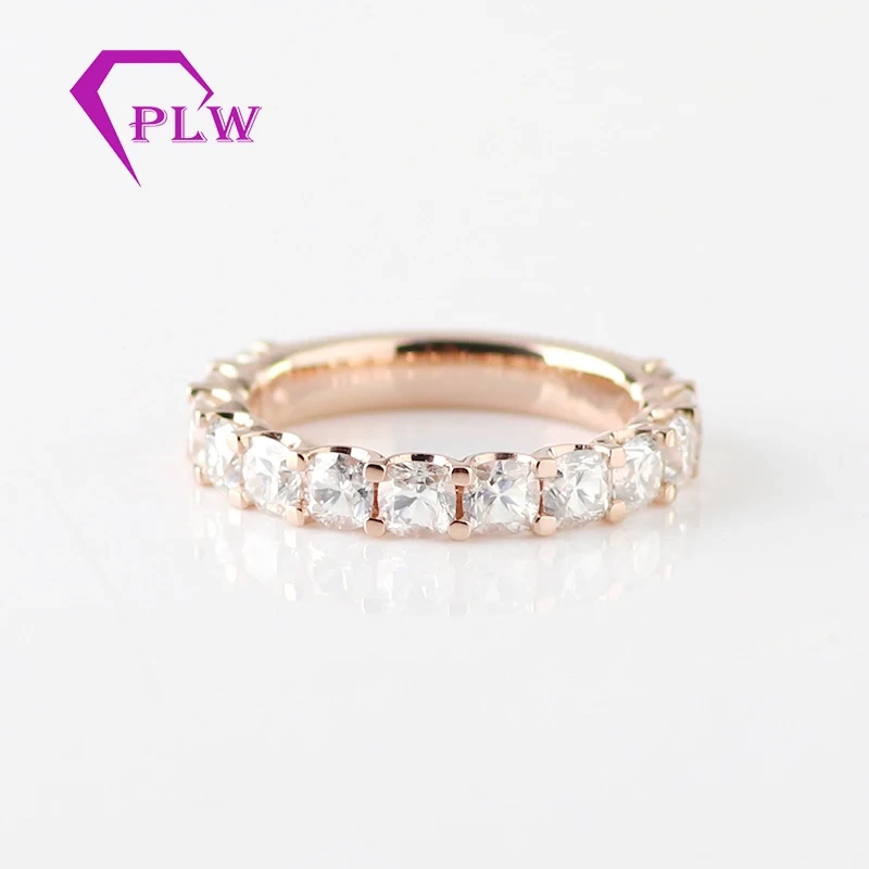 Prix ​​de gros Moisanite Eternity Bands avec 4 mm OEC Moisanite 14K Rose Gold 1
