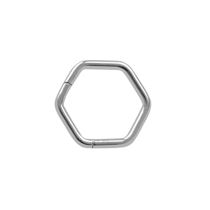 Eternal 16g Astm F136 Titanium Hexagon Hinged Segment Clicker Piercing Jewelry 1