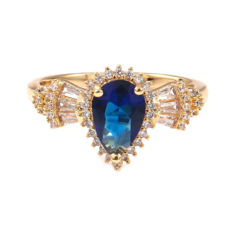 2025 Fashion Fine Jewelry Sterling Silver Lab Created Moissanite<000000>blue Sapphire Wedding Necklace Bracelet Earring Ring Set 11