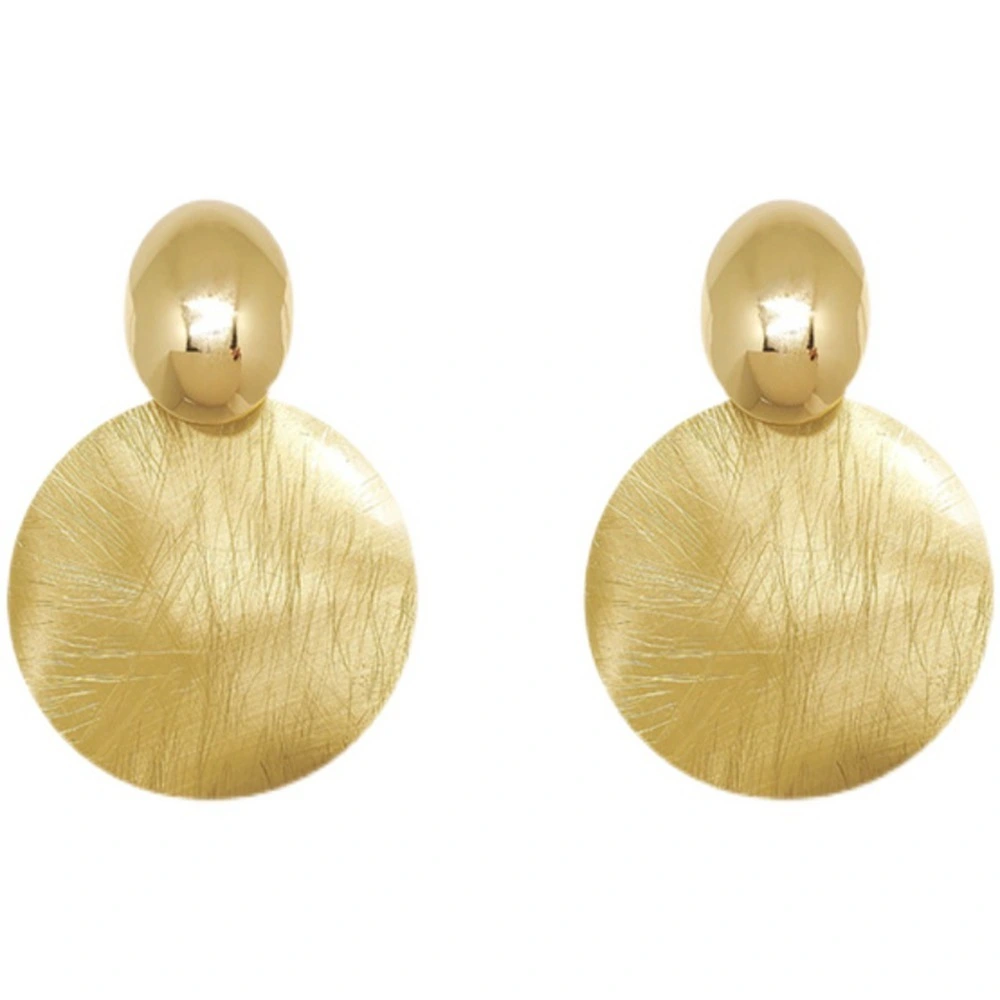 European And American Style Exaggerated Round Big Earrings Geometric Statement Retro Stud Earrings For Woman 1