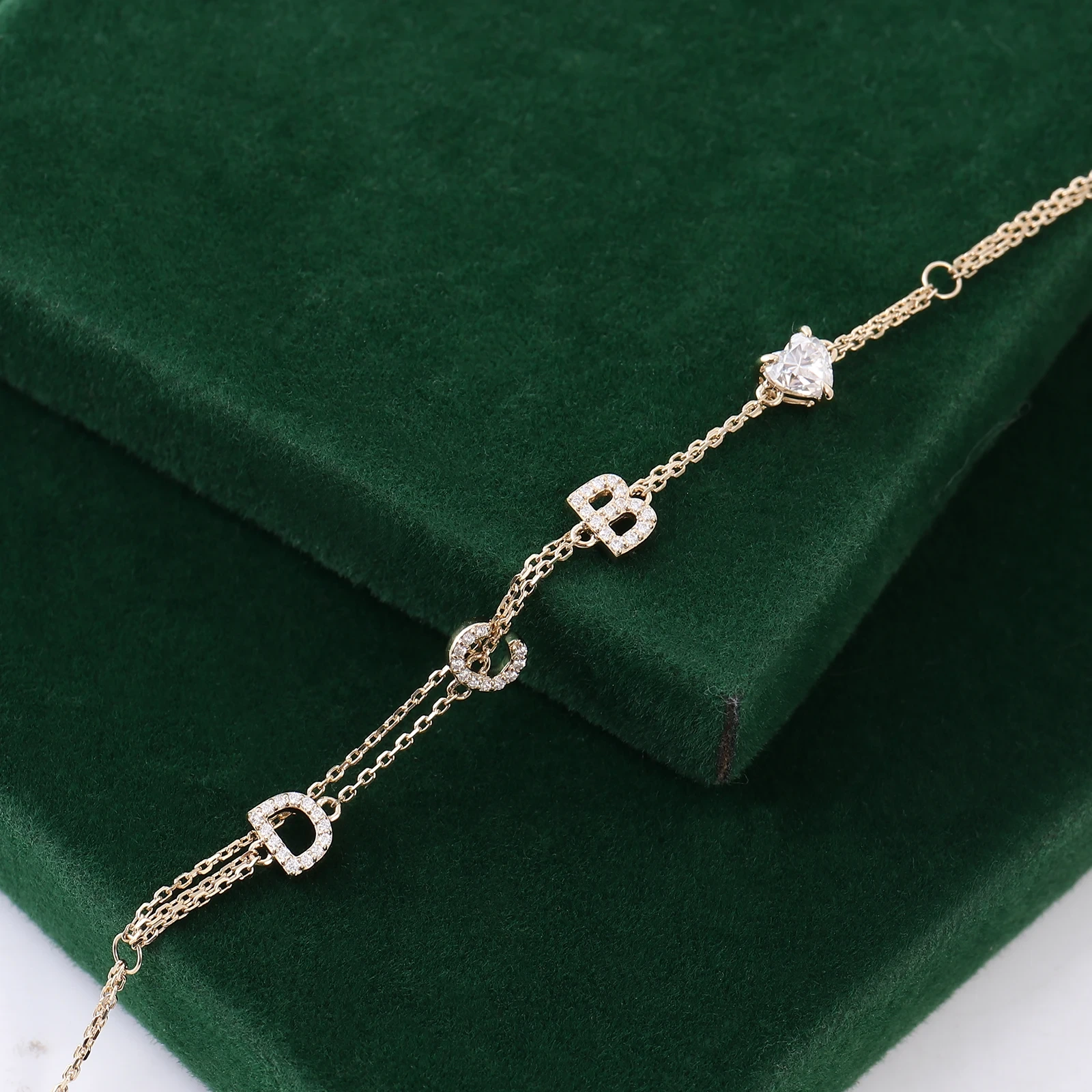 Luxury Diamond 925 Silver Custom Gold plaqué Moisanite Tennis Charms Couple Fine bijoux bracele Iced Out Bracelets 1