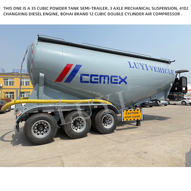 Powder Transporters Dry Fly Ash Cement Bulker Trailer 3