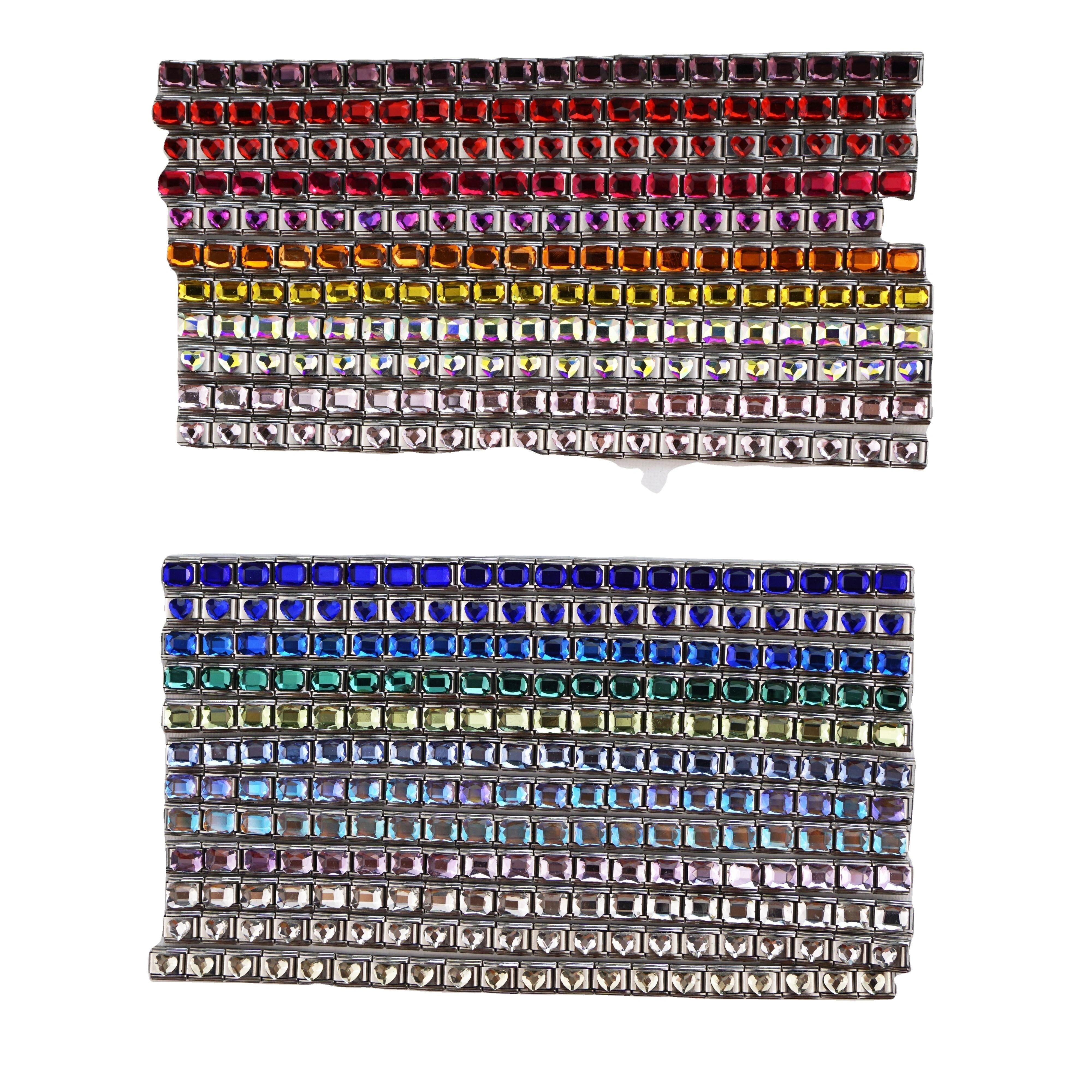 2024 Diy Personalized Shiny Classic Gemstone 304 Stainless Steel Italian Charm Bracelet 9mm * 10mm Module 1