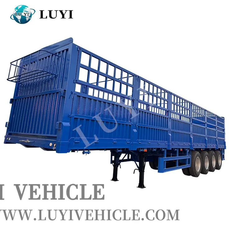 3-axle  With Fence Transportation Semi-trailer 1