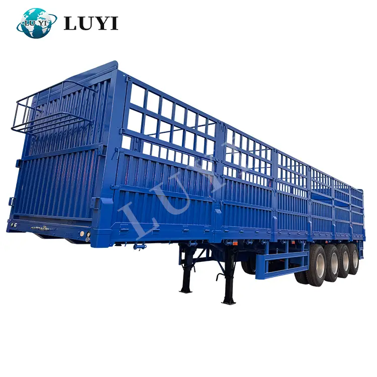 3-axle  With Fence Transportation Semi-trailer 1