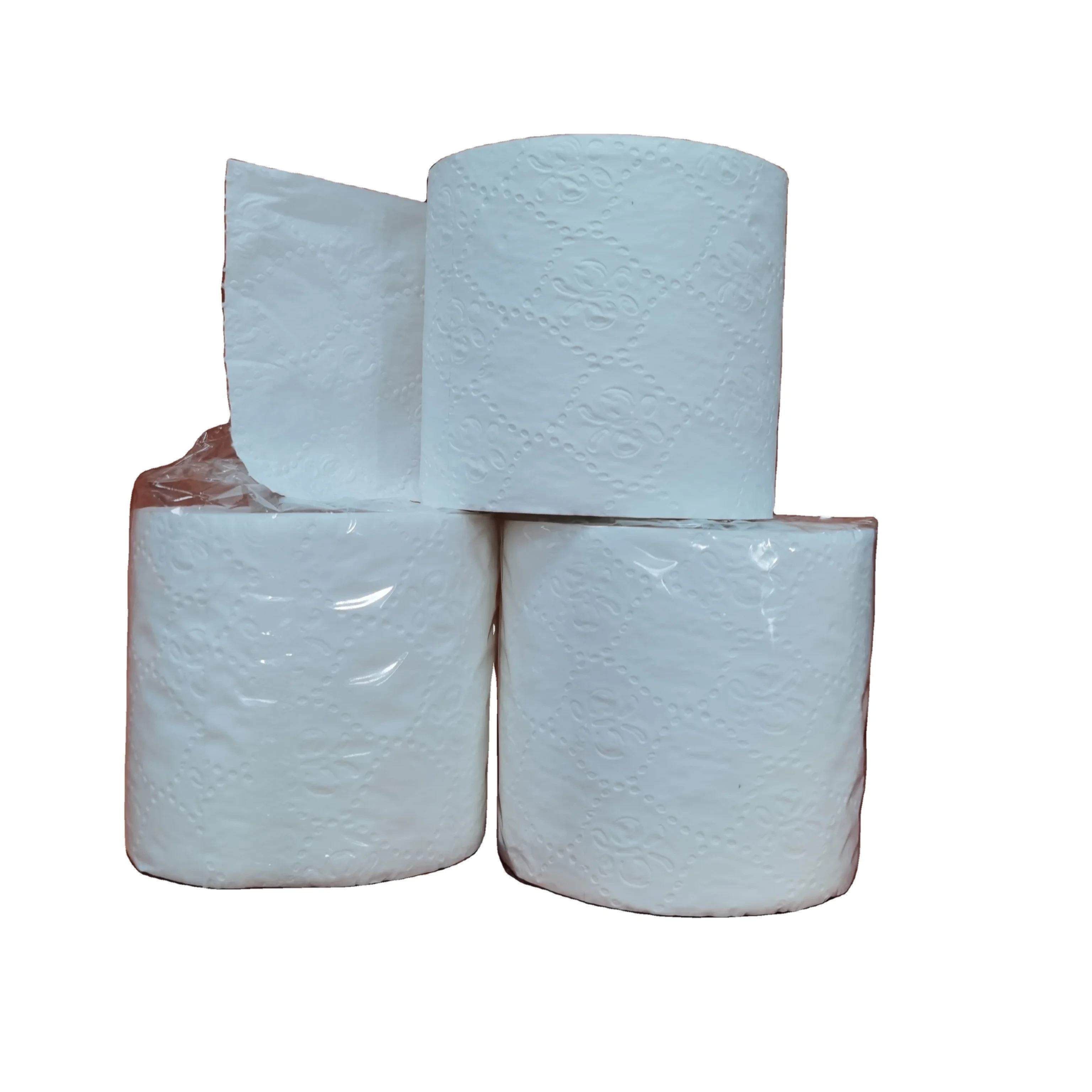 Toilet Tissue Paper - 3-ply White Soft, Virgin Wood Pulp, Embossed 1