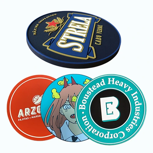 Custom Logo Silicone Rubber Drink Coasters - Set of 3 1