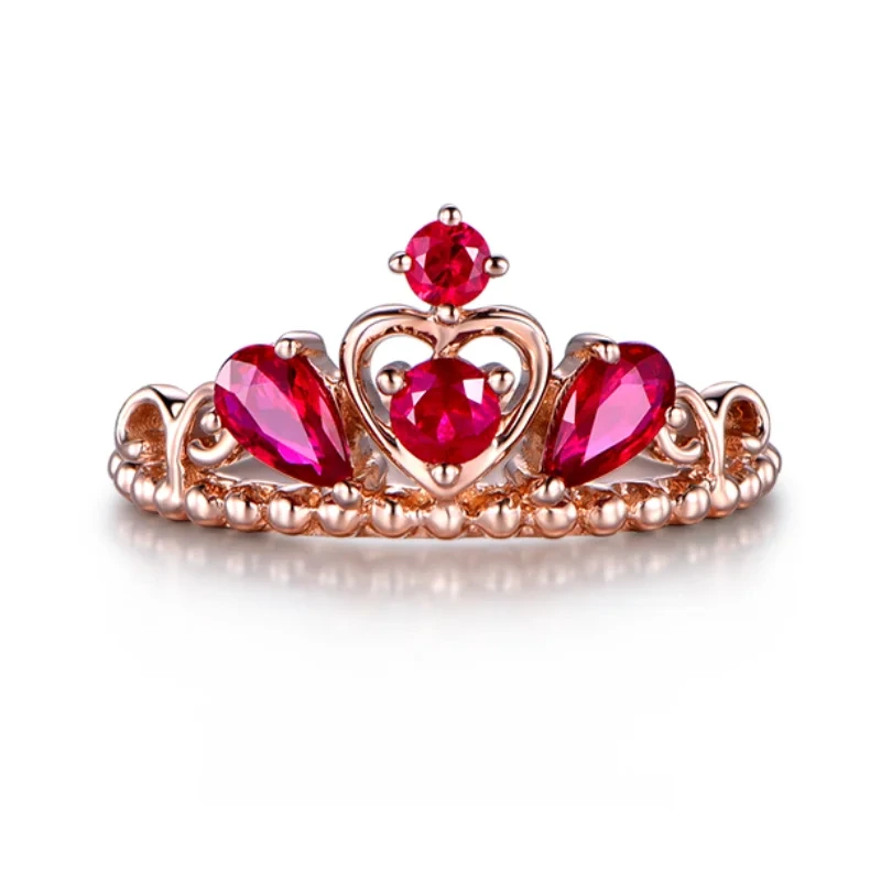 Manufacturer Ruby Stone Price Lab Grown Ruby Jewelry Crown Ruby Ring For Daily Wear 1