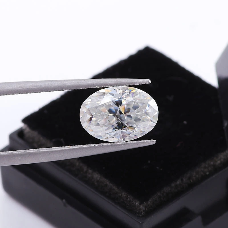 Coup de glace Moisanite ovale Def Vvs OVAL CUT MISSANITE DIAMANT LOBE STONE 8 mm Taille de gros Prix de vente chaude 1