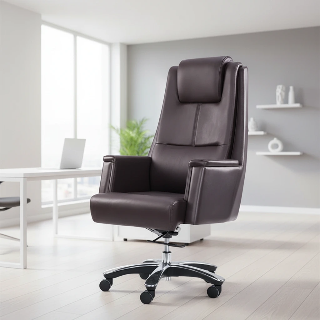 Modern Luxury Boss Leather Swivel Chair Adjustable Office Furniture Ergonomic Massage Chair With Lift Style 1
