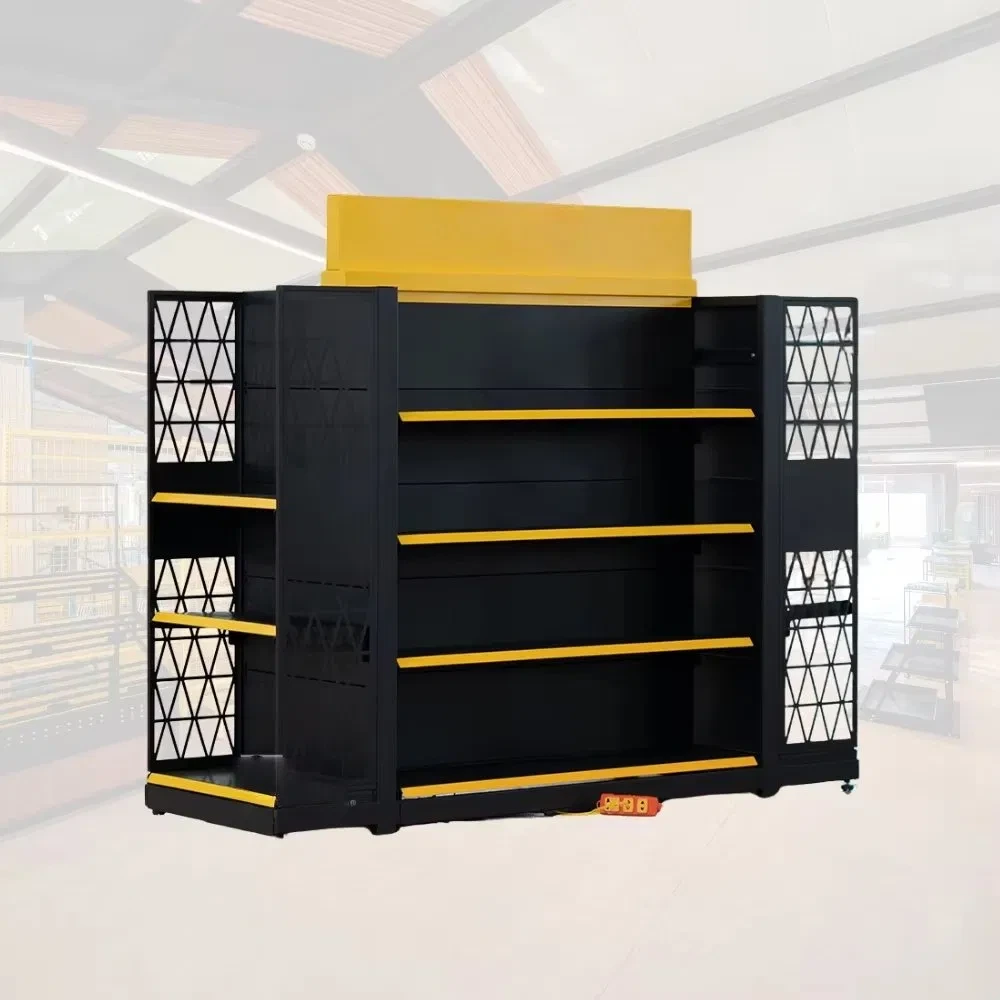 Customized Double Sided Steel Wire Shelves Store Display Racks Supermarket Shelves 1