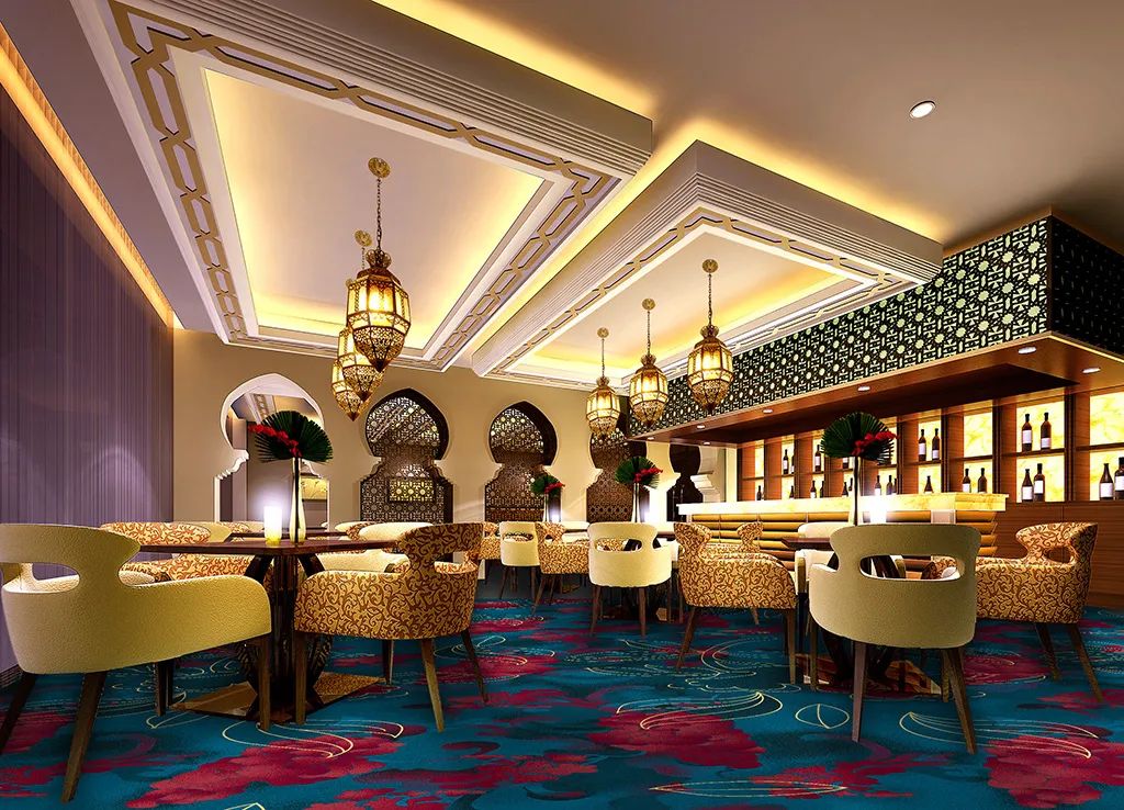 Moquette spessa di alta qualità, realizzata su misura da Axminster, per hotel e casinò. 3