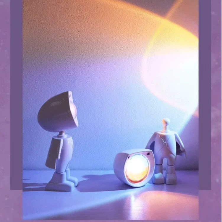 Astronaut LED projection lamp, GL-DCPX plug-in type infinite dimming touch switch, sunset atmosphere lamp night light 1