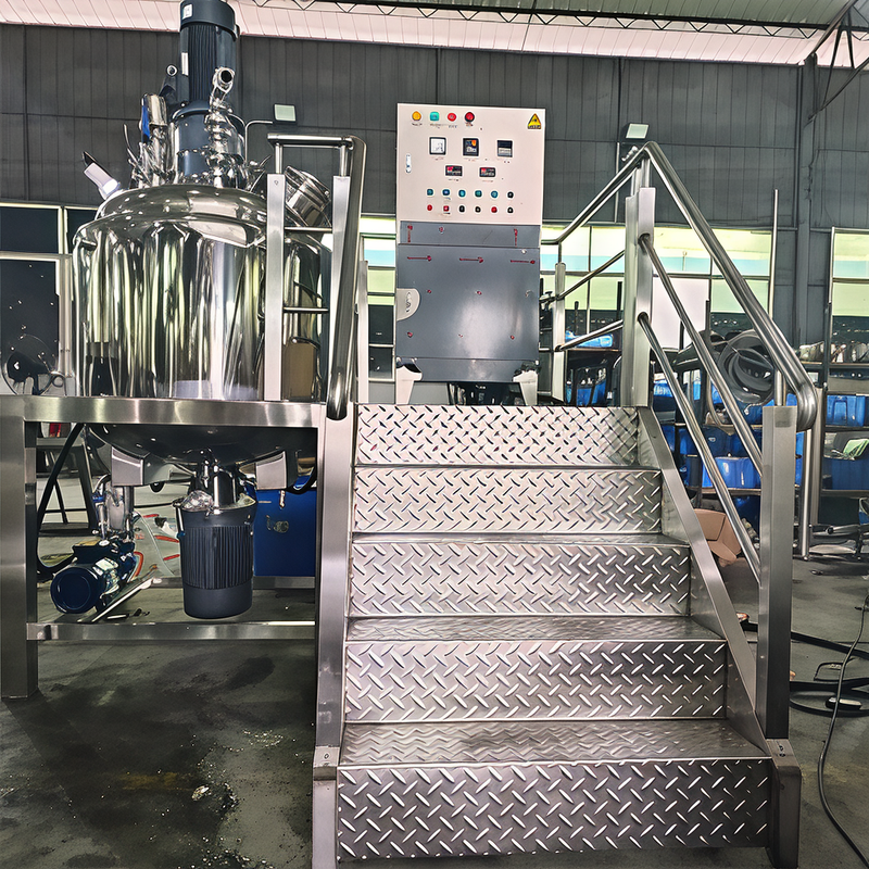 High Shear Vacuum Emulsifying Mixer Homogenizing For Hair Cream Cosmetics 500L 4