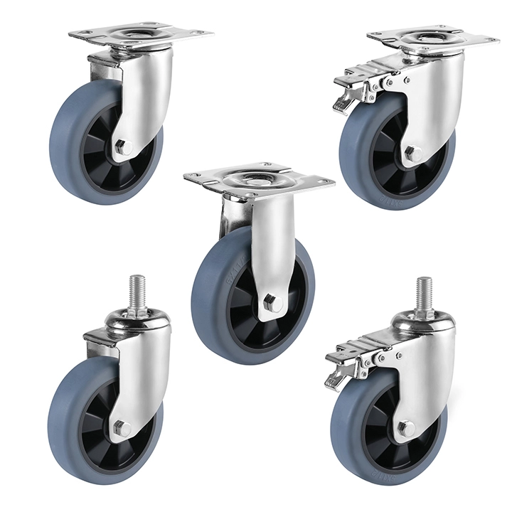 Medium Duty Caster Industrial Caster Wheel 3/4/5/5 Inch Swivel Type Caster Wheel For Trolley 1