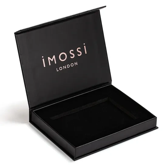 Scatola regalo per gioielli, orologi e cosmetici, quadrata, pieghevole, stampata a caldo e personalizzata 1