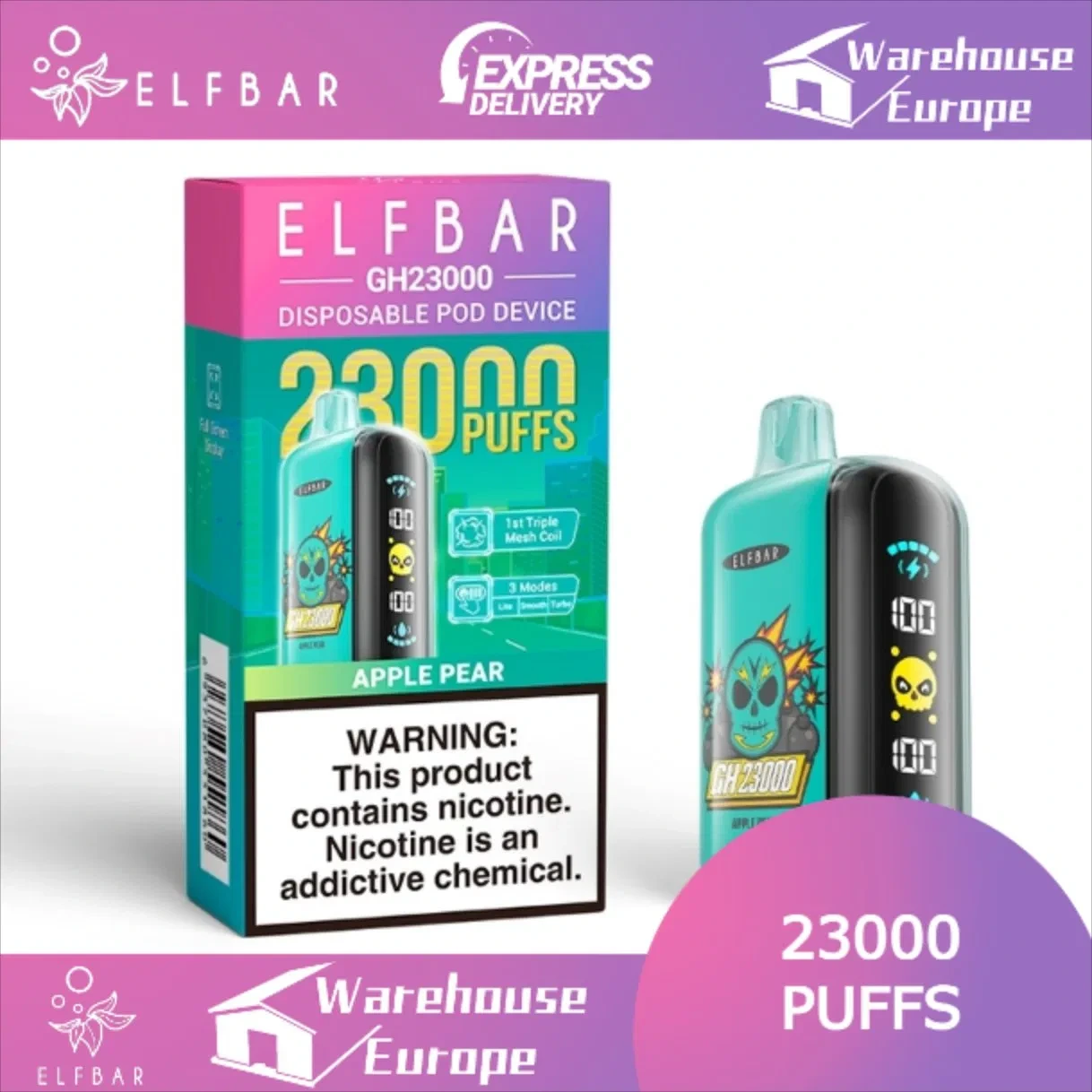 Elfbar Gh 23000 Puffs 23K Disposable Vape E-cigarette 1