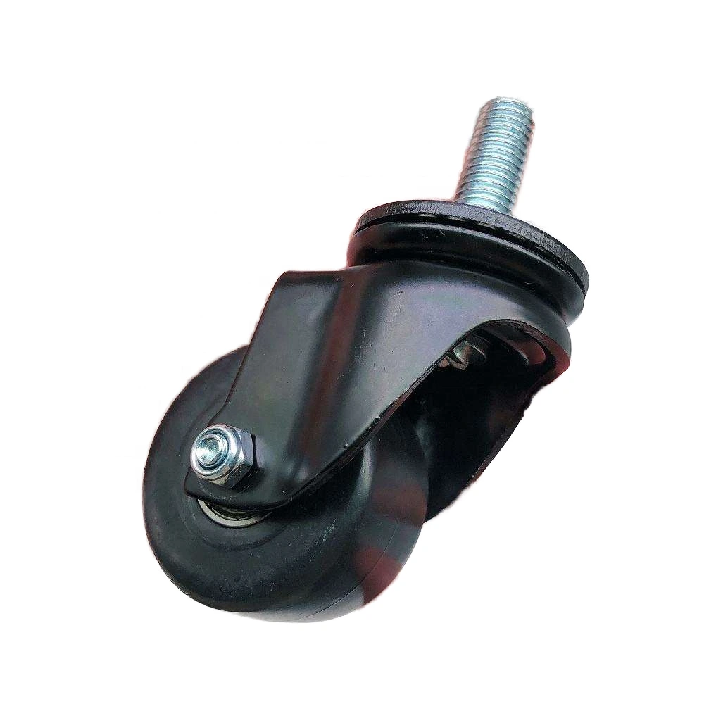Black color 50mm 150KGS Heavy Duty Swivel Nylon Retractable Caster Wheels1 1