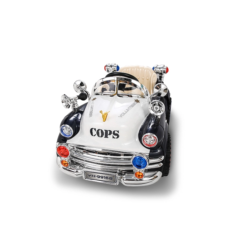 12v Retro Ride On Car With Double Motors Realistic Design,Headlights And Engine Sounds,Durable Wheels For Ages 3-8 1