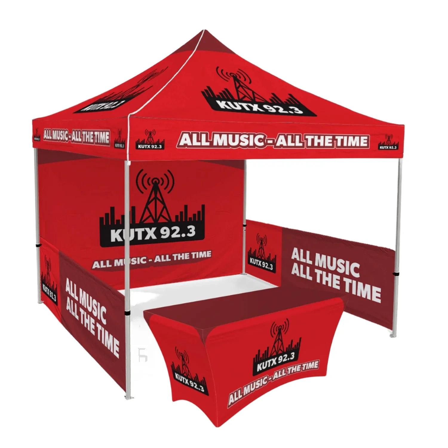 Toiture de gazebo pliable escamotable avec logo personnalisé 10x10 1