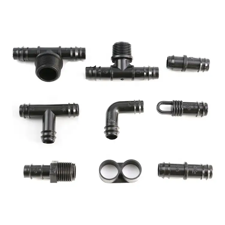 16mm-20mm 90° PE倒钩弯头，适用于灌溉管道 1