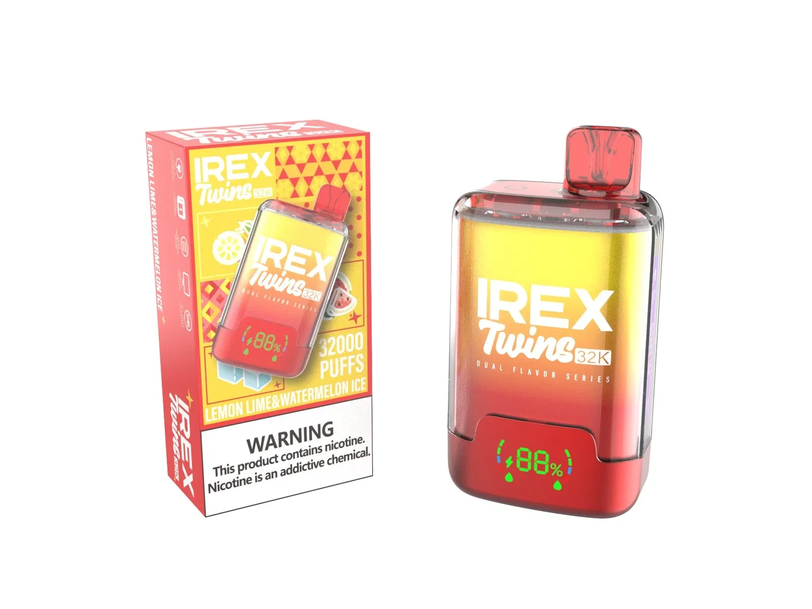 Wholesale Vape Disposable Vapesolo Irex Twins 32000 Puffs 20K Puffs Vape Pen Dual Tanks Dual Flavors Ecigarette - Rahdm Tornado and Wholesale I Vape 1