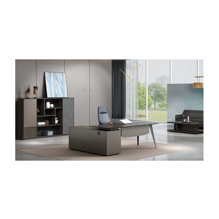 Ensemble bureau et chaise de bureau de luxe moderne pour PDG et gamer, idéal pour une utilisation à domicile, certifié CE. Vente flash. 1