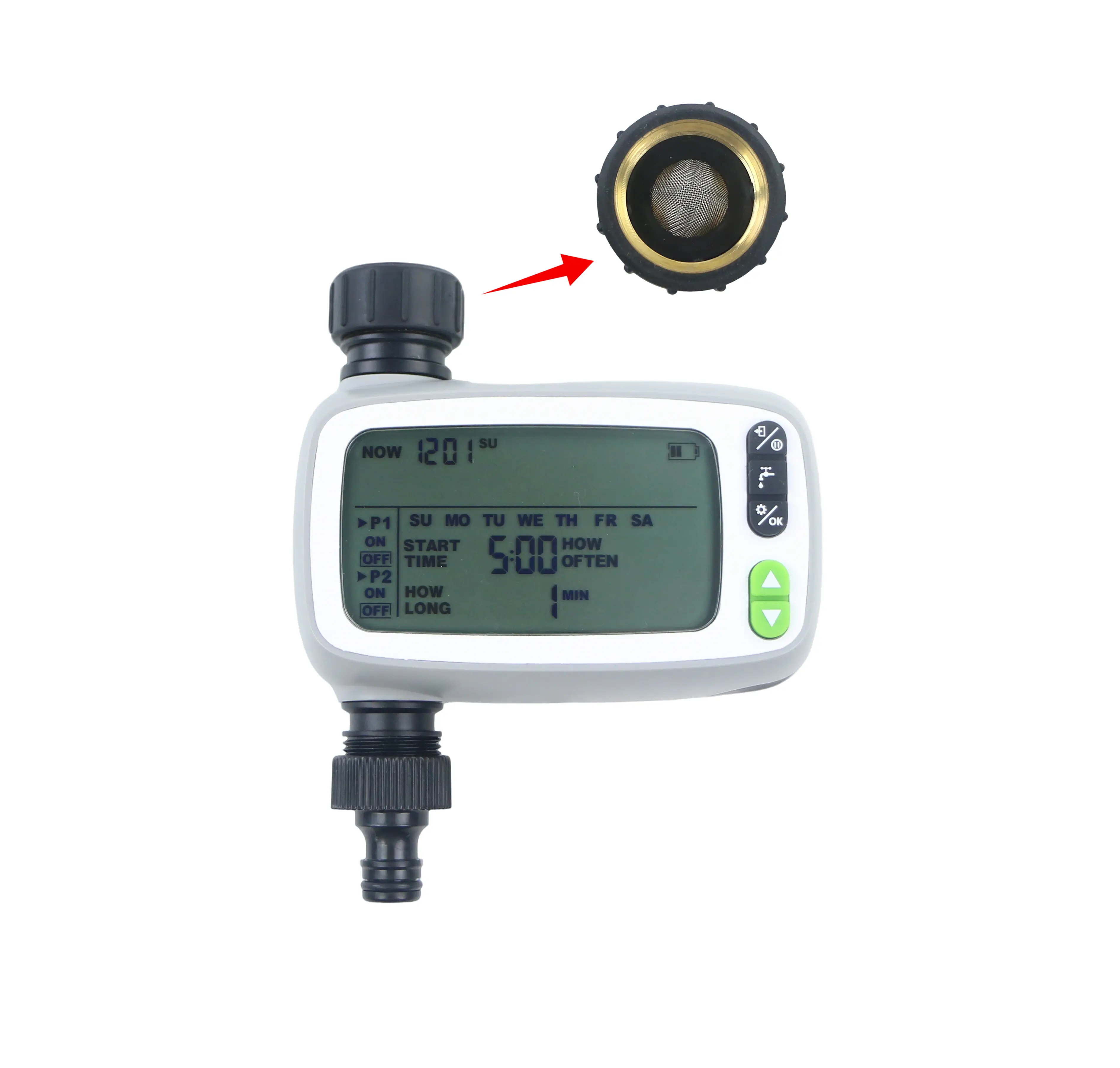 花园草坪自动可编程液晶显示屏浇水定时器 1