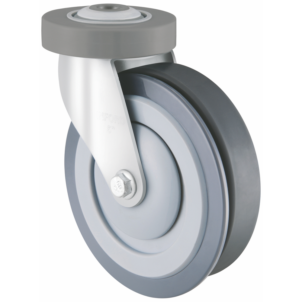 European Style Grey Color 5inch 125mm Polypropylene Thermoplastic Single Ball Braring Wheel Caster 1