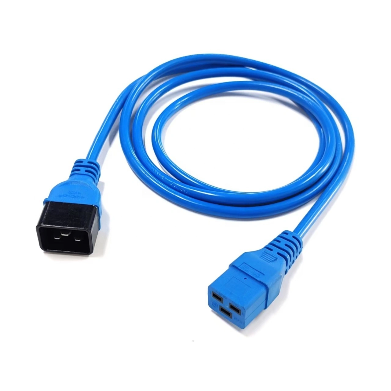 Blue Green Grey C20 to C19 Power Cord Extension for PDU  UPS 1