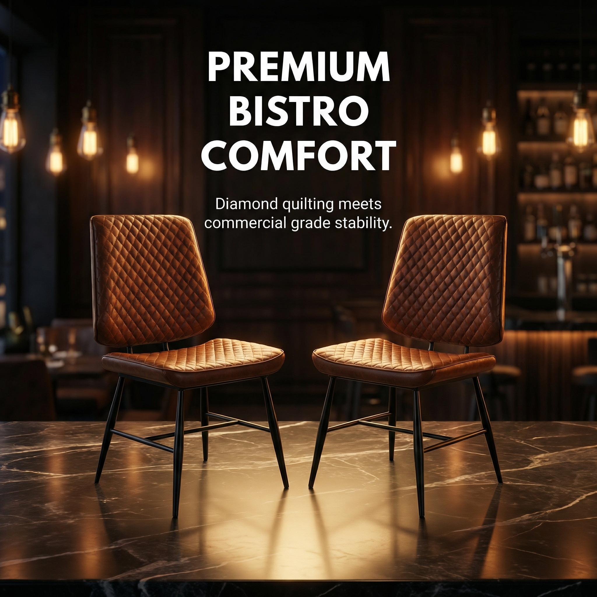 PU Leather Dining Chair with Metal Frame for Home & Restaurant 1