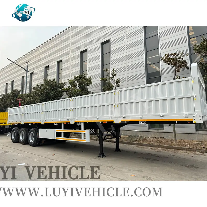 3 Axles 40ft Steel Side Wall Fence Semi Trailer | LUYI 1