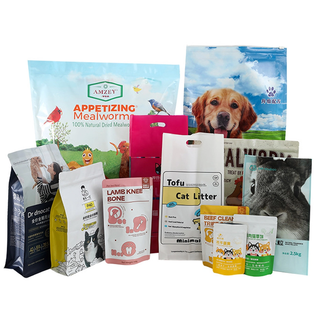 China Supplier Custom Resealable Stand Up Smell Proof Zipper Cat Dog Pet Food Packaging Bag 1