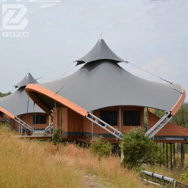 خيمة الفندق الفاخرة Tensile Canopy Glamping - قماش PVDF 1