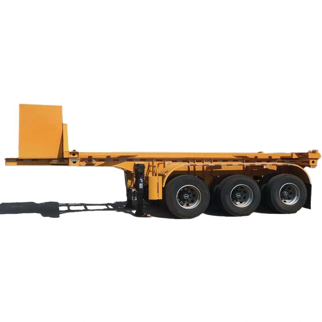 Dump chinois 3 essieux 60 tonnes 40 pieds de remorque conteneur de camion à benne basculante semi-remorque squelette de décharge peut être réécrit en semi-remorque à benne basculante de camion conteneur à 3 essieux de 60 tonnes 1