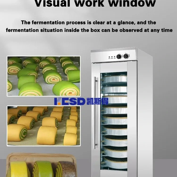 36 Tray Double Door Bread Proofer Oven Refrigerated Fermenter Electric Dough Mixer 1