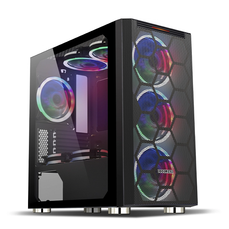 High Testured Mesh Front Panel 0.7mm Slient Micro Pc Gaming Computer Case 1