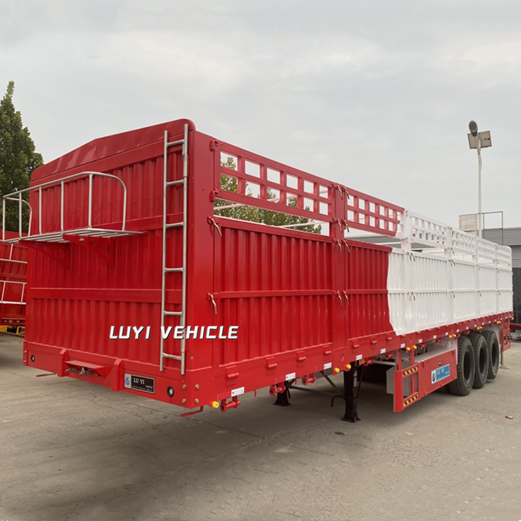 Trailer de clôture de cargaison de transport à 3 essieux lourds 1
