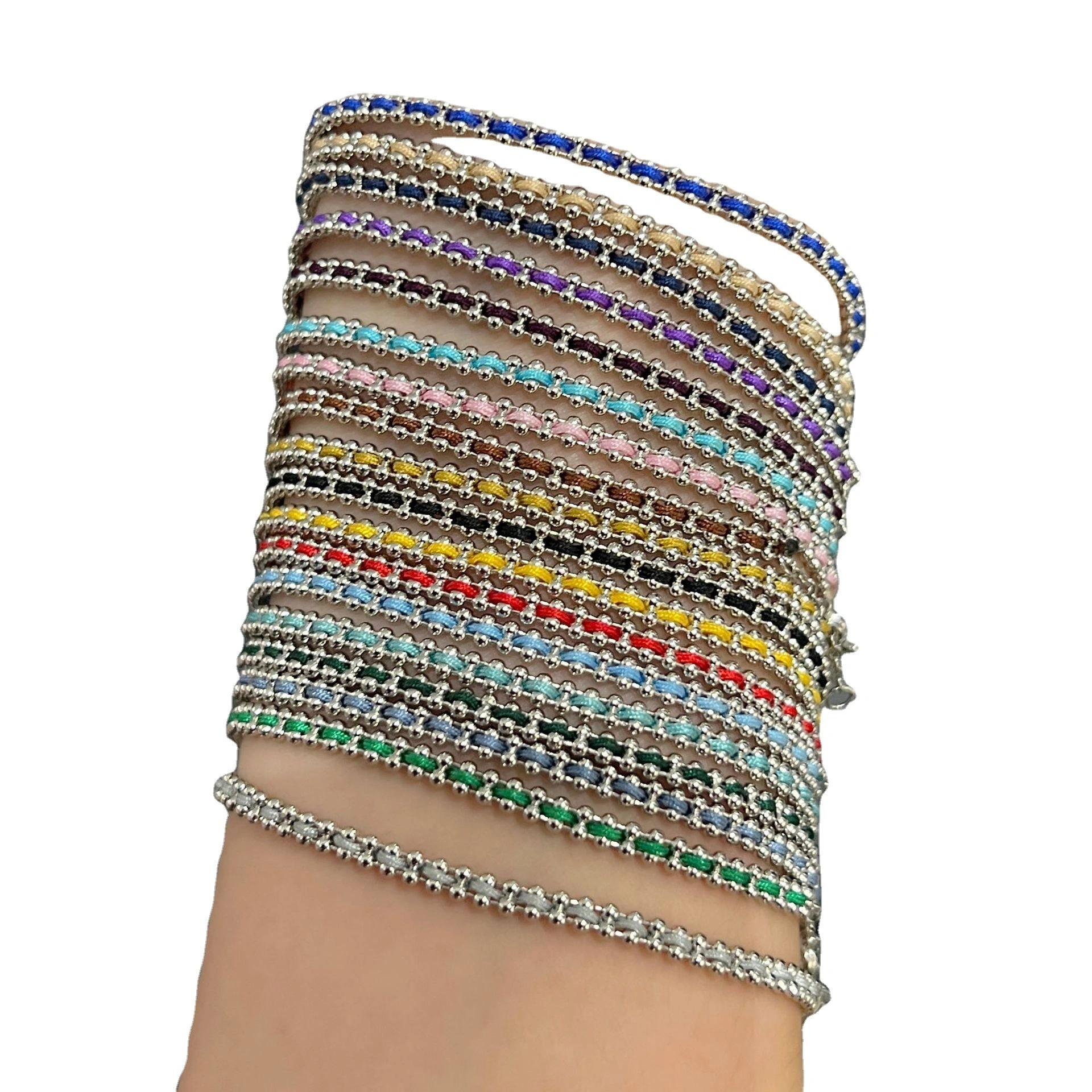 New French Red Rope Bracelet High End Platinum Bohemian Weaving Couple Handicrafts Wholesale 1
