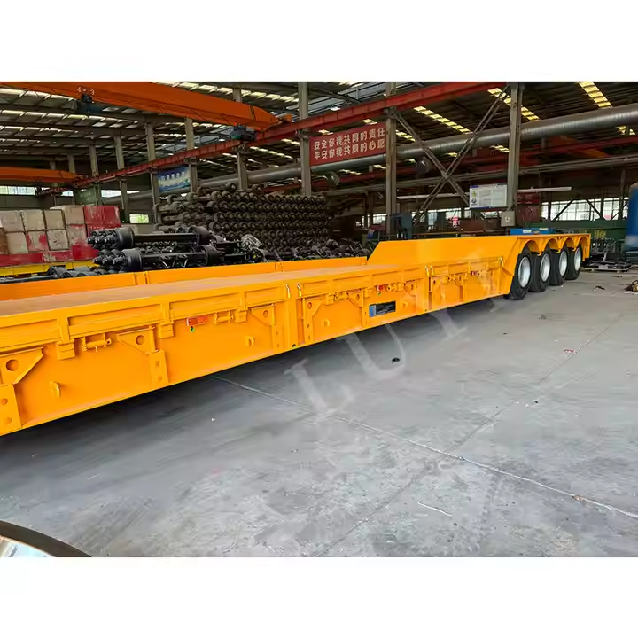 4-Axis Detachable Low Flat Plate Heavy Equipment Transport 2
