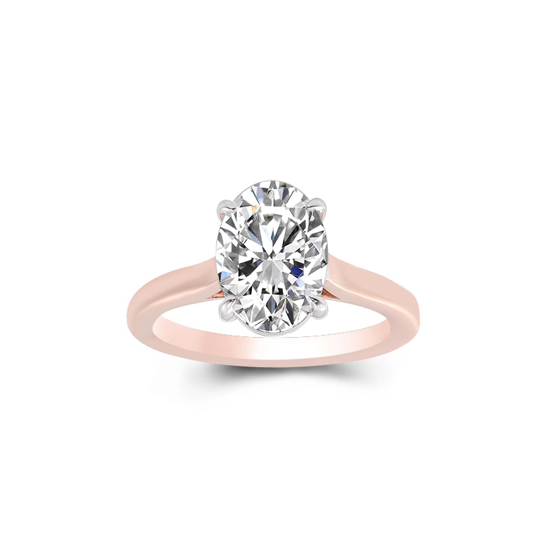 Dropshipping anillos fine bijoux 18k jaune or ovale coupe 2ct vvs Moissanite Diamond couple bagues de mariage pour femmes bague 1