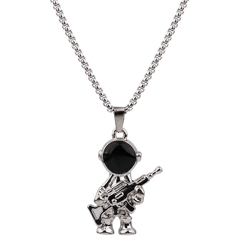 Various Styles Of Stainless Steel Trendy Punk Wild Design 3d Pendant Necklace For Children's Couples 1