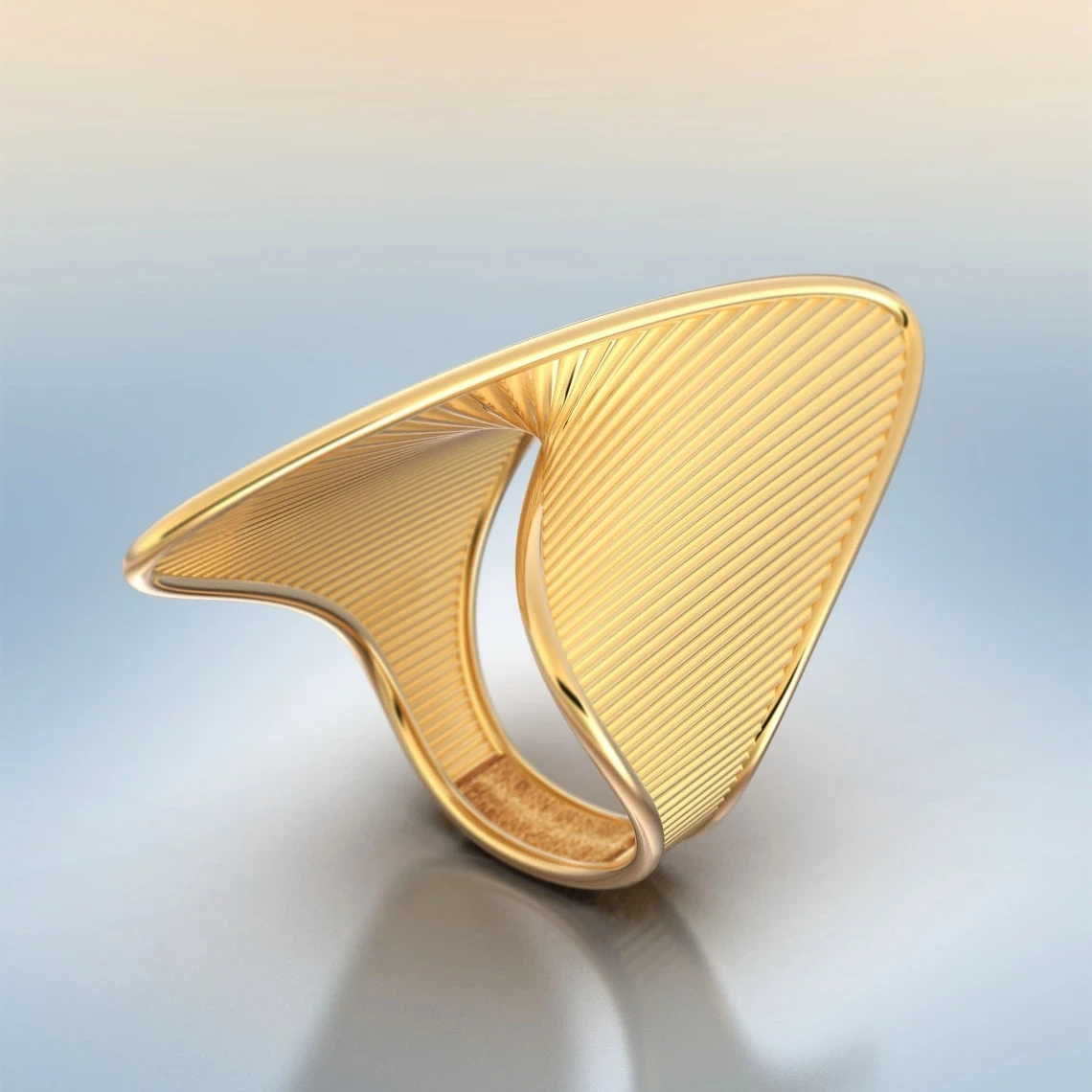 Provence Schmuck feinen Schmuck Hip Hop Design Brauthochzeit 18k Ring reines Festes Gold 1