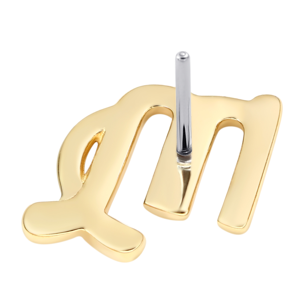 Eternal Metal 14k Solid Gold Zodiac Signs Virgo Helix<000000>labret Conch Jewelry Threadless Push In Ends Tops 8